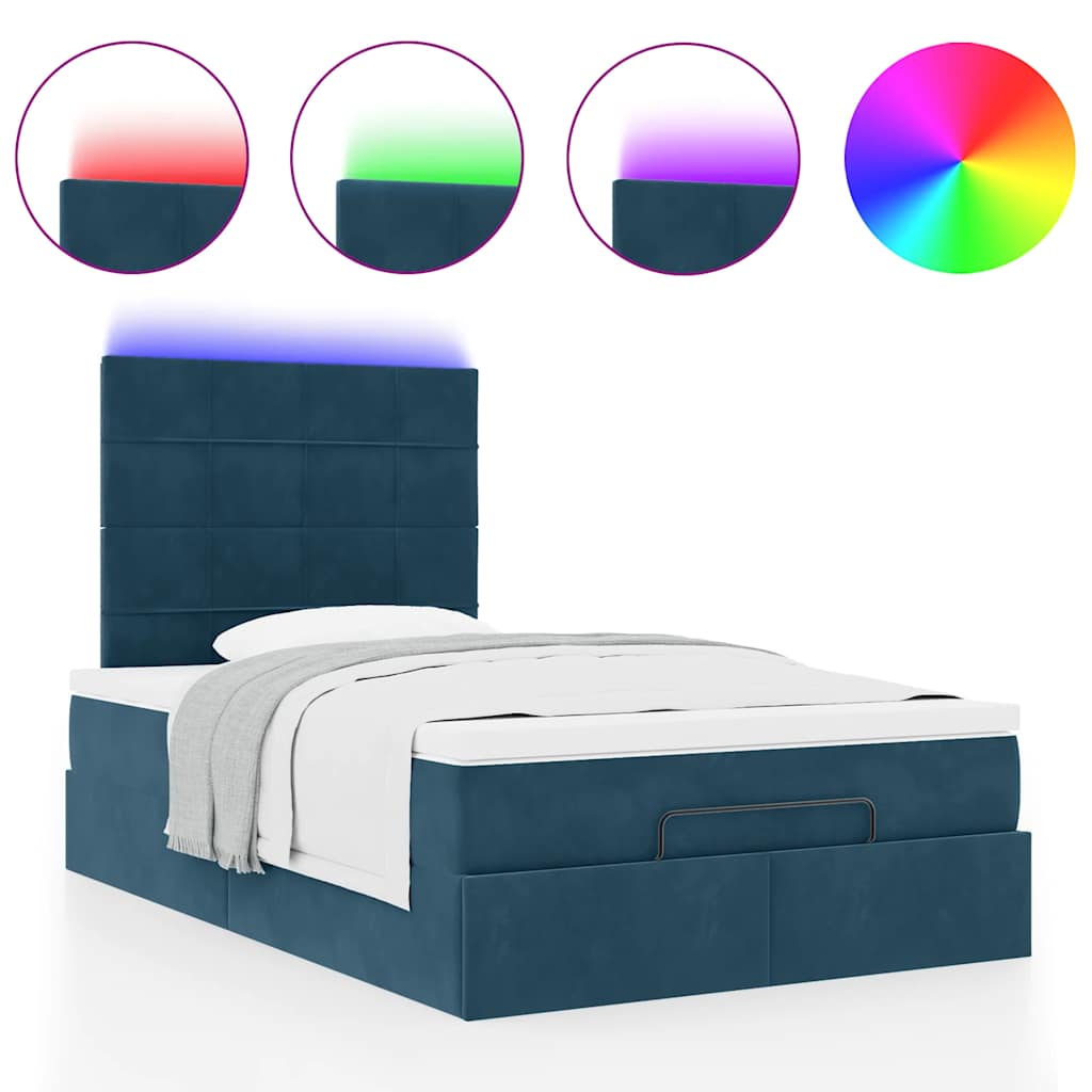 Struttura Letto Pouf con Materassi 120x190 cm Velluto | homemem39
