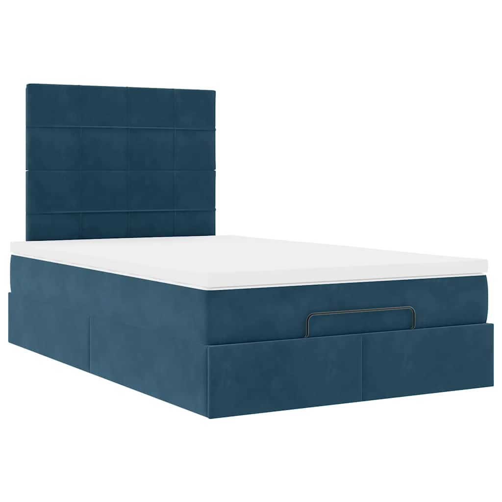 Struttura Letto Pouf con Materassi 120x190 cm Velluto | homemem39