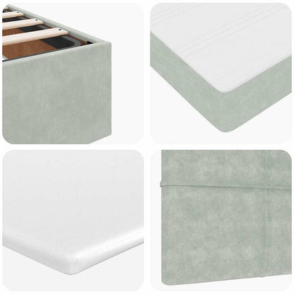 Struttura Letto Pouf con Materassi 120x200 cm Velluto