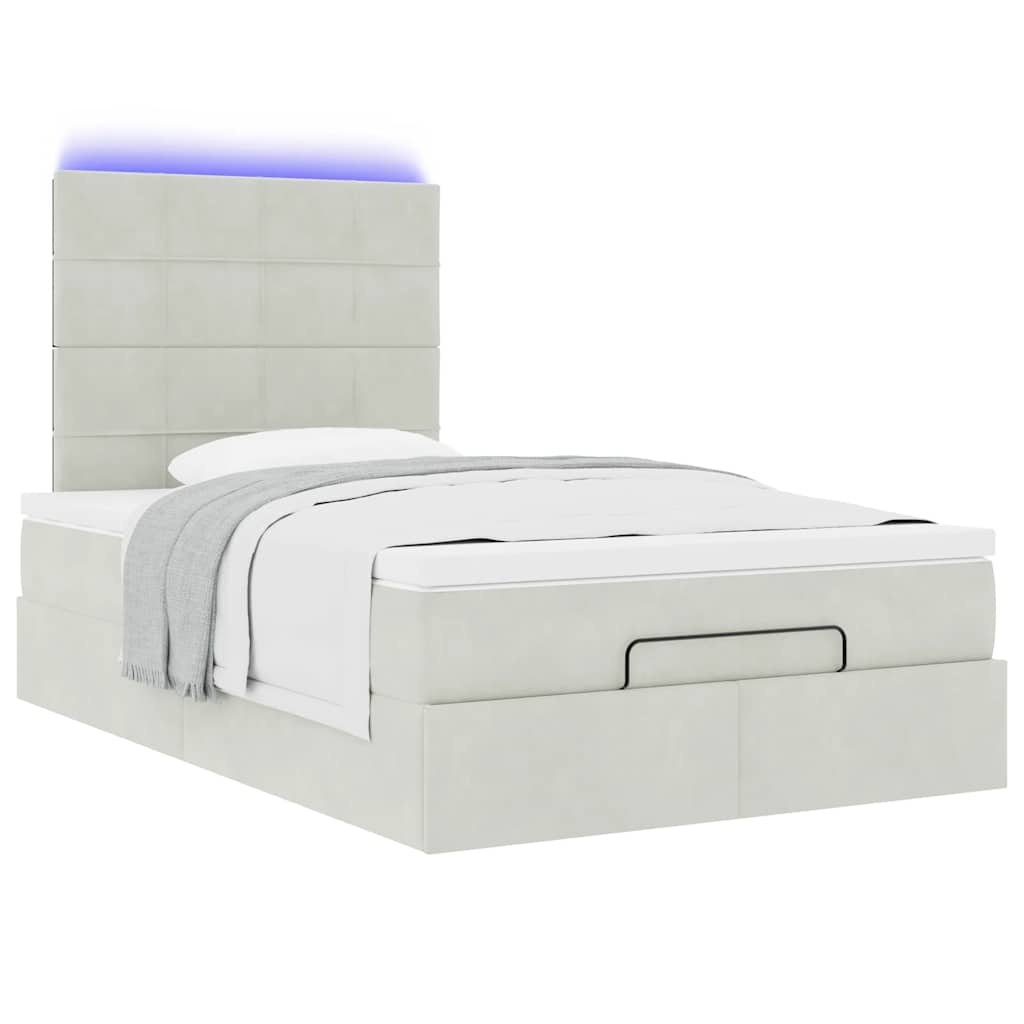 Struttura Letto Pouf con Materassi 120x200 cm Velluto | homemem39