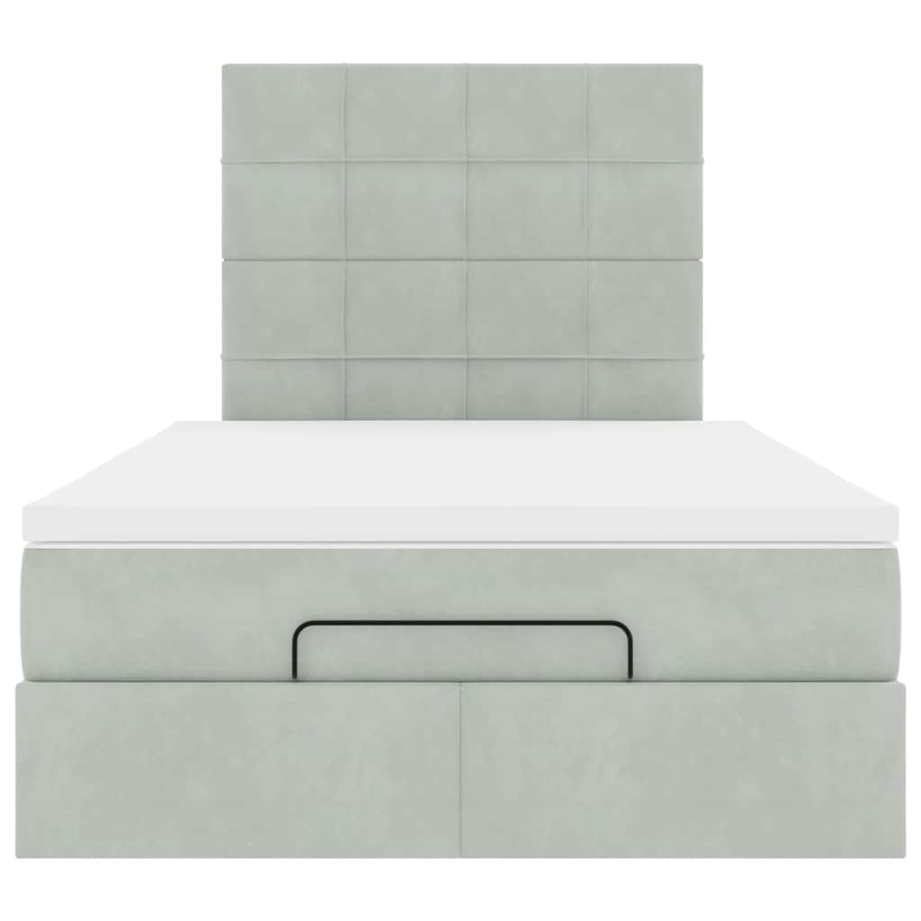 Struttura Letto Pouf con Materassi 120x200 cm Velluto