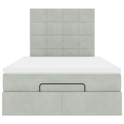 Struttura Letto Pouf con Materassi 120x200 cm Velluto