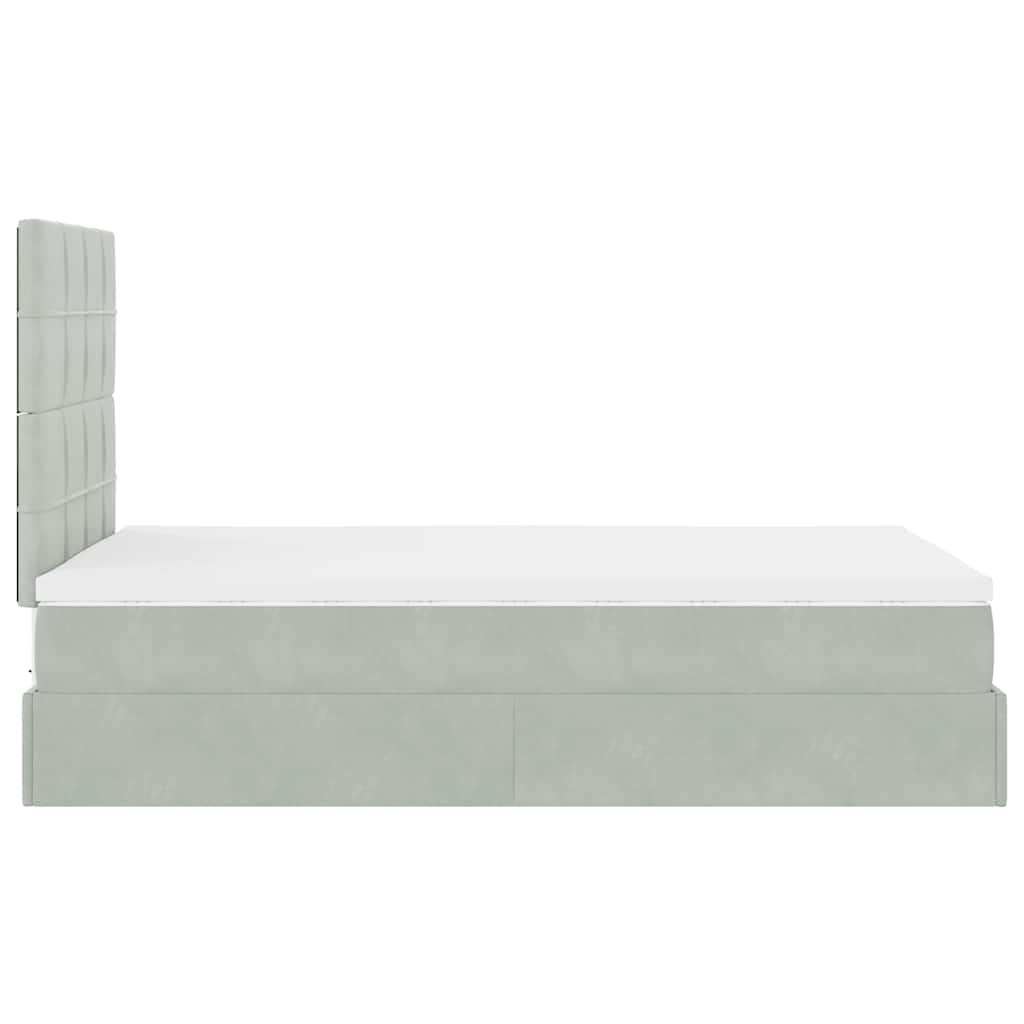 Struttura Letto Pouf con Materassi 120x200 cm Velluto | homemem39