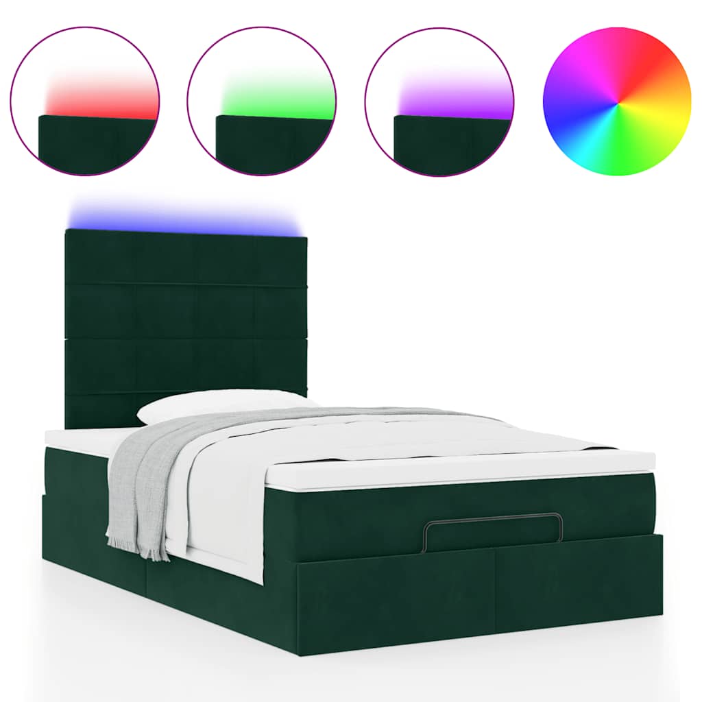 Struttura Letto Pouf con Materassi 120x200 cm Velluto | homemem39