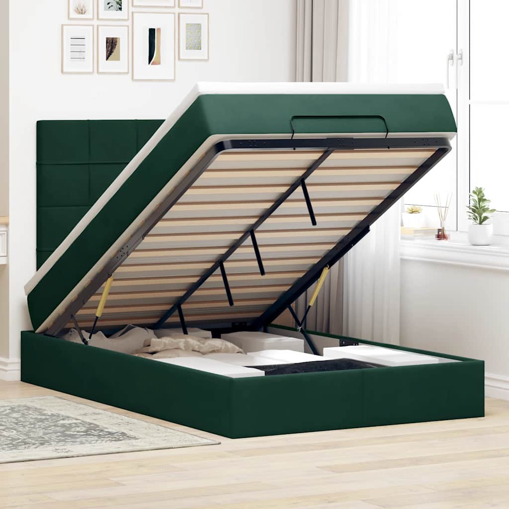 Struttura Letto Pouf con Materassi 120x200 cm Velluto | homemem39