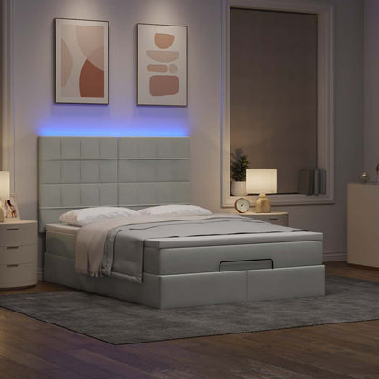 Struttura Letto Pouf con Materassi 140x190 cm Velluto | homemem39