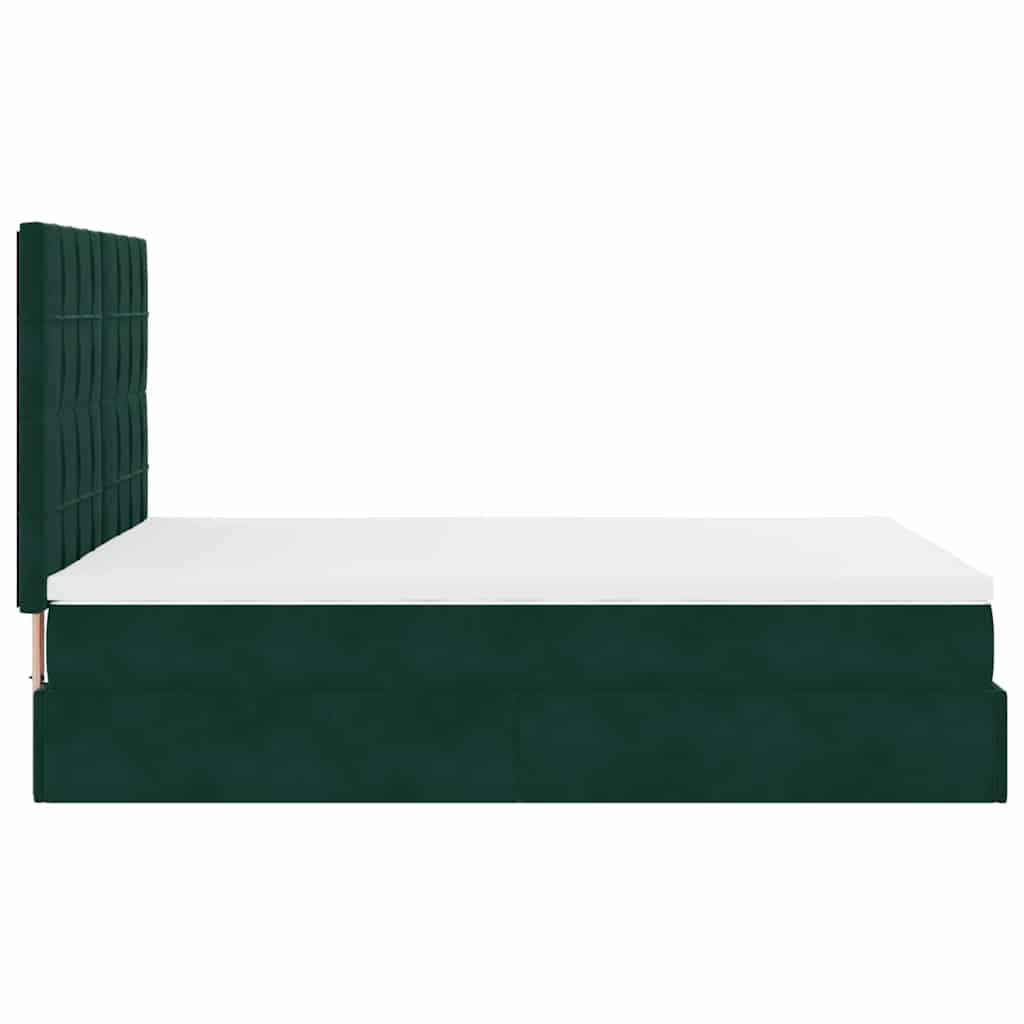 Struttura Letto Pouf con Materassi 140x190 cm in Velluto | homemem39