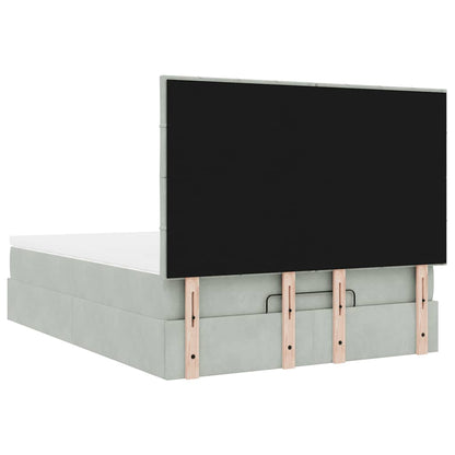 Struttura Letto Pouf con Materassi 140x200 cm in Velluto - homemem39