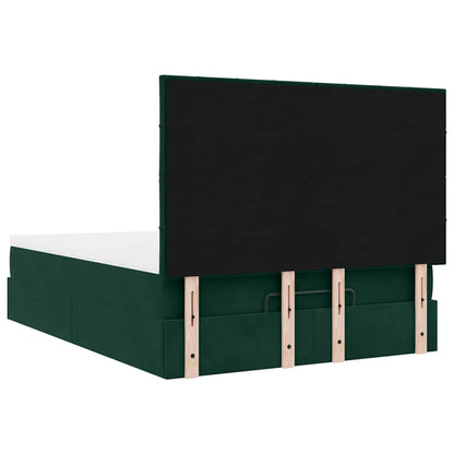 Struttura Letto Pouf con Materassi 140x200 cm in Velluto