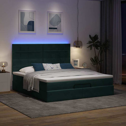 Struttura Letto Pouf con Materassi 160x200 cm Velluto | homemem39