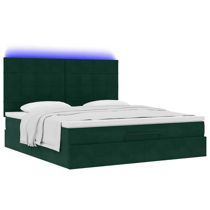Struttura Letto Pouf con Materassi 160x200 cm Velluto | homemem39