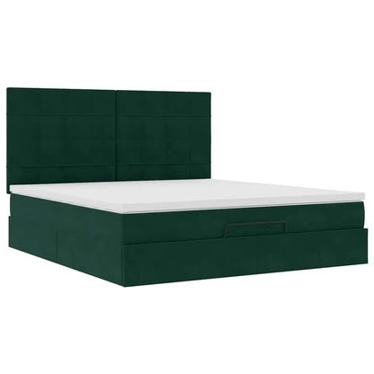 Struttura Letto Pouf con Materassi 160x200 cm Velluto | homemem39