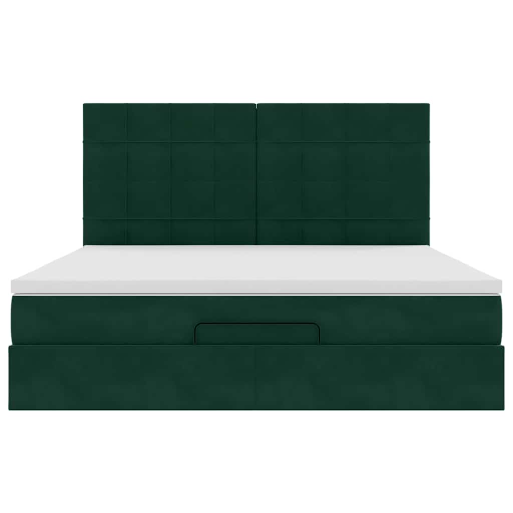 Struttura Letto Pouf con Materassi 160x200 cm Velluto | homemem39