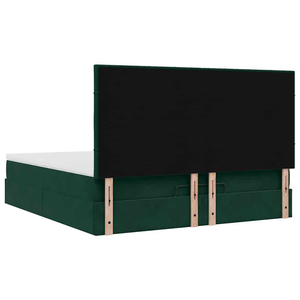 Struttura Letto Pouf con Materassi 160x200 cm Velluto | homemem39