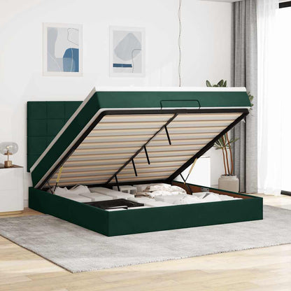 Struttura Letto Pouf con Materassi 160x200 cm Velluto | homemem39