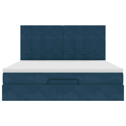 Struttura Letto Pouf con Materassi 160x200 cm Velluto | homemem39