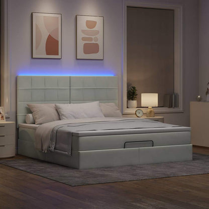 Struttura Letto Pouf con Materassi 180x200 cm Velluto | homemem39