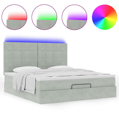 Struttura Letto Pouf con Materassi 180x200 cm Velluto | homemem39