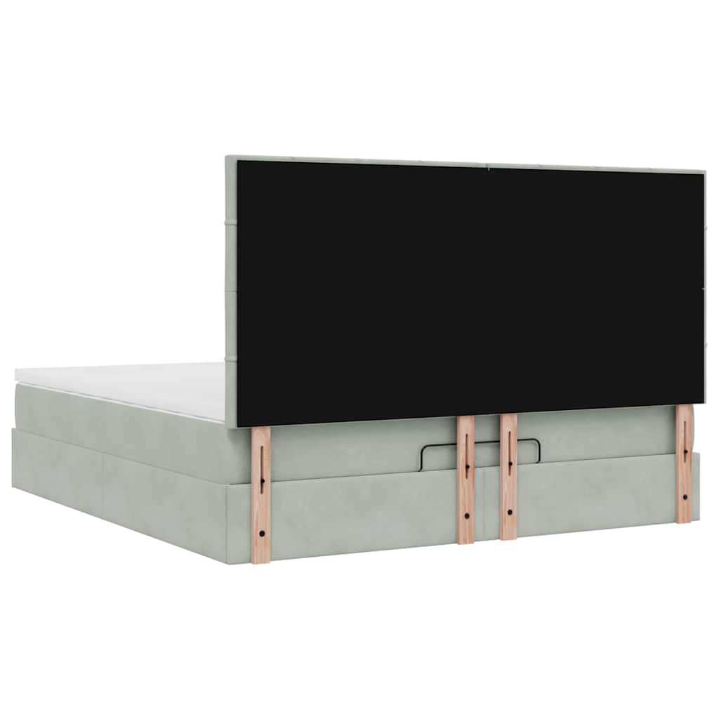 Struttura Letto Pouf con Materassi 180x200 cm Velluto | homemem39