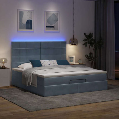 Struttura Letto Pouf con Materassi 180x200 cm Velluto | homemem39