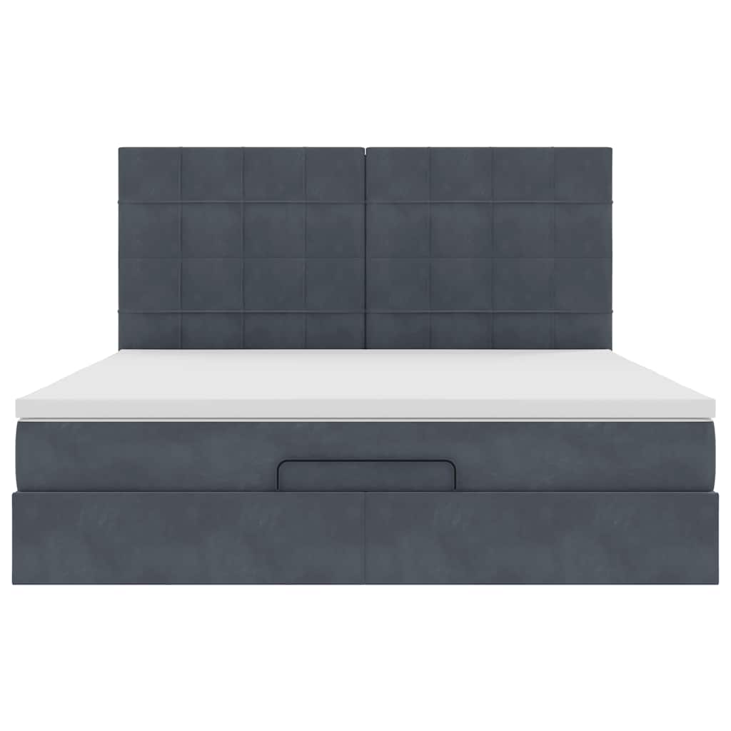 Struttura Letto Pouf con Materassi 180x200 cm Velluto | homemem39