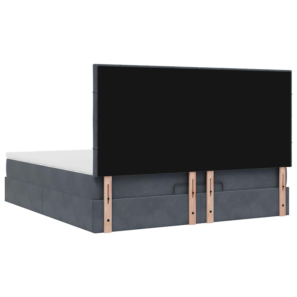 Struttura Letto Pouf con Materassi 180x200 cm Velluto | homemem39