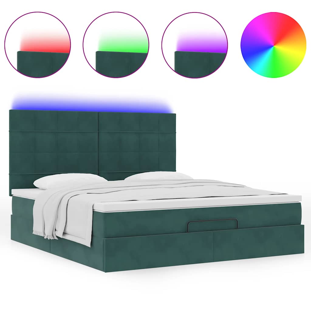 Struttura Letto Pouf con Materassi 180x200 cm Velluto | homemem39
