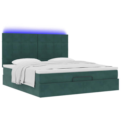 Struttura Letto Pouf con Materassi 180x200 cm Velluto | homemem39