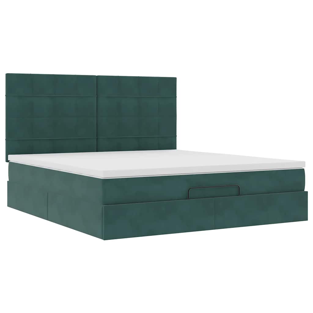 Struttura Letto Pouf con Materassi 180x200 cm Velluto | homemem39