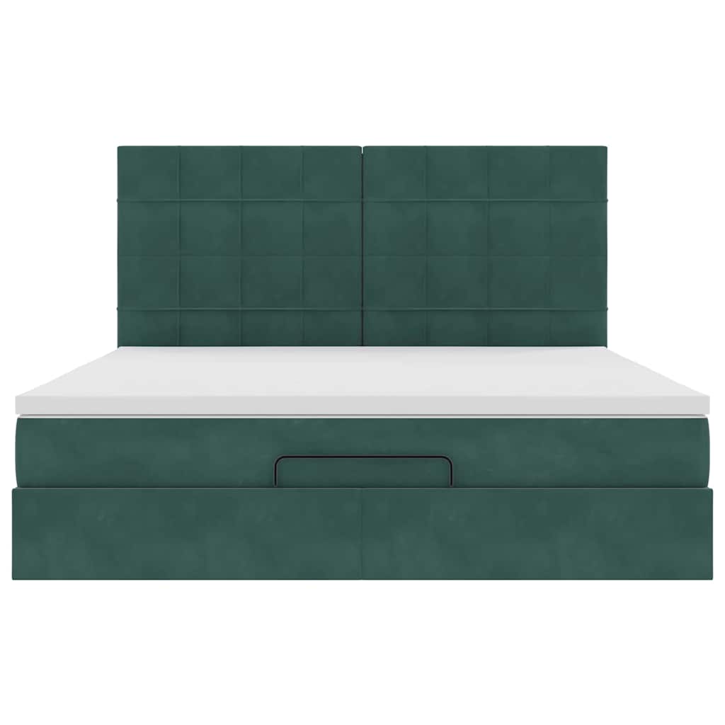 Struttura Letto Pouf con Materassi 180x200 cm Velluto | homemem39
