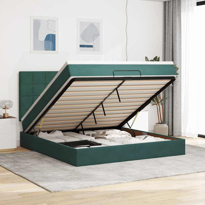 Struttura Letto Pouf con Materassi 180x200 cm Velluto | homemem39