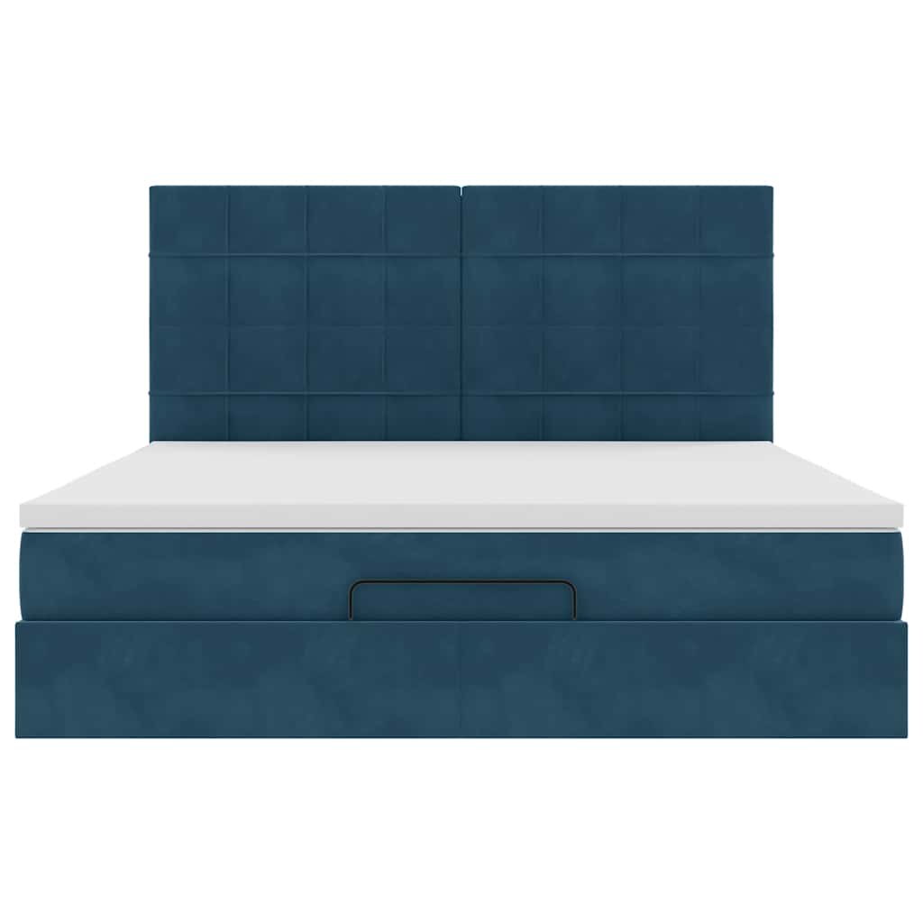 Struttura Letto Pouf con Materassi 180x200 cm Velluto | homemem39