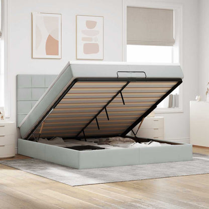 Struttura Letto Pouf con Materassi 200x200 cm Velluto | homemem39