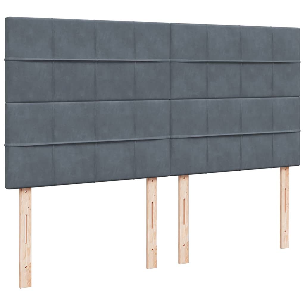 Struttura Letto Pouf con Materassi 200x200 cm Velluto