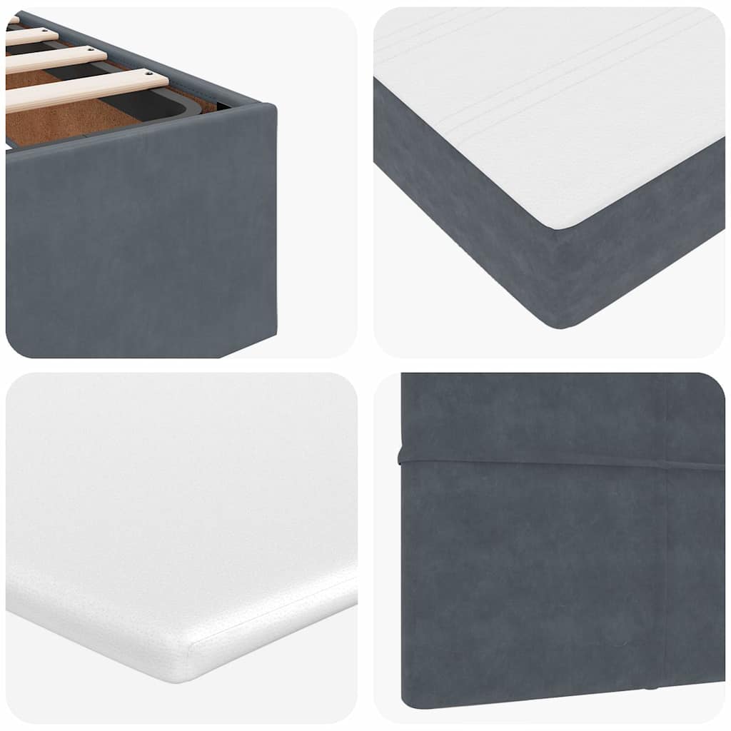 Struttura Letto Pouf con Materassi 200x200 cm Velluto