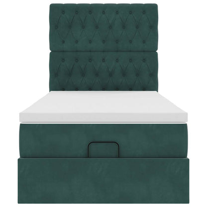 Struttura Letto Pouf con Materassi 80x200 cm Velluto