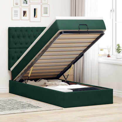 Struttura Letto Pouf con Materassi 80x200 cm Velluto