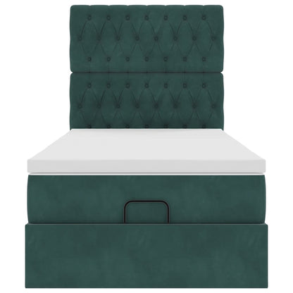 Struttura Letto Pouf con Materassi 90x190 cm in Velluto