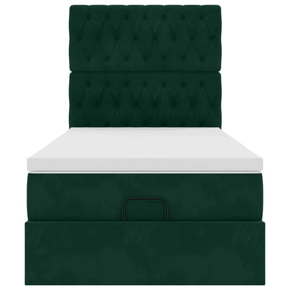 Struttura Letto Pouf con Materassi 90x200 cm in Velluto