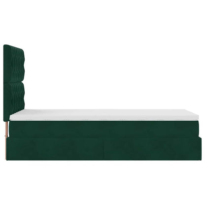 Struttura Letto Pouf con Materassi 100x200 cm Velluto