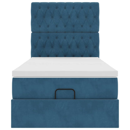 Struttura Letto Pouf con Materassi 100x200 cm Velluto - homemem39