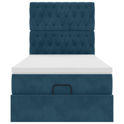 Struttura Letto Pouf con Materassi 100x200 cm Velluto