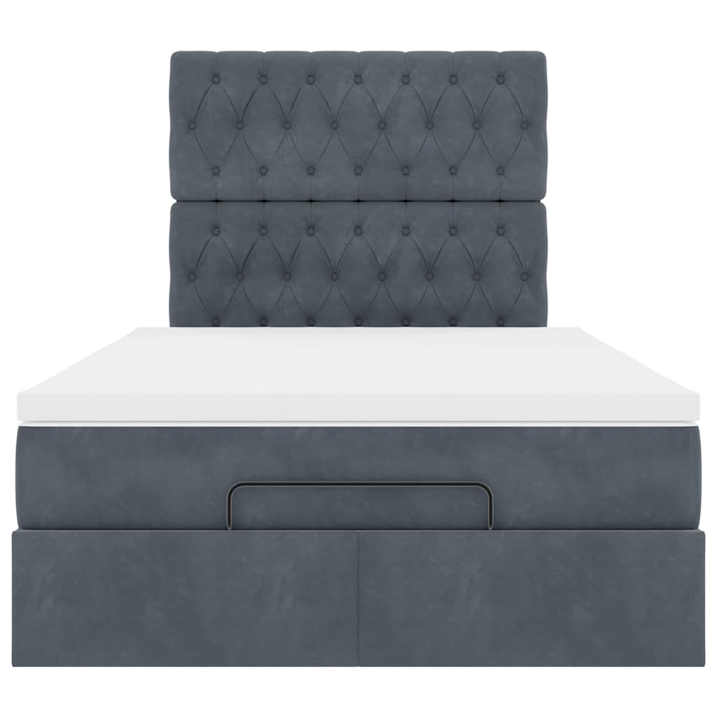 Struttura Letto Pouf con Materassi 80x200 cm Velluto