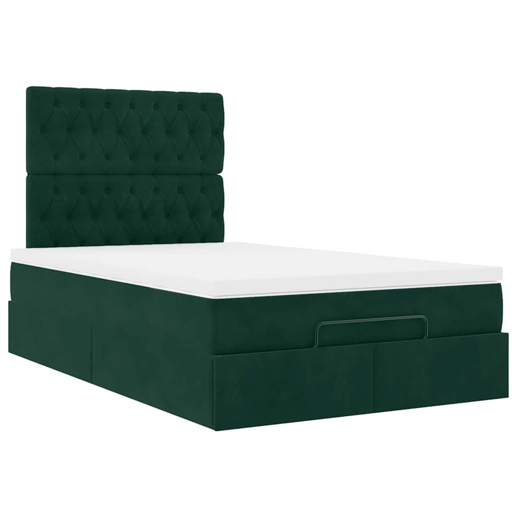Struttura Letto Pouf con Materassi 120x190 cm Velluto | homemem39