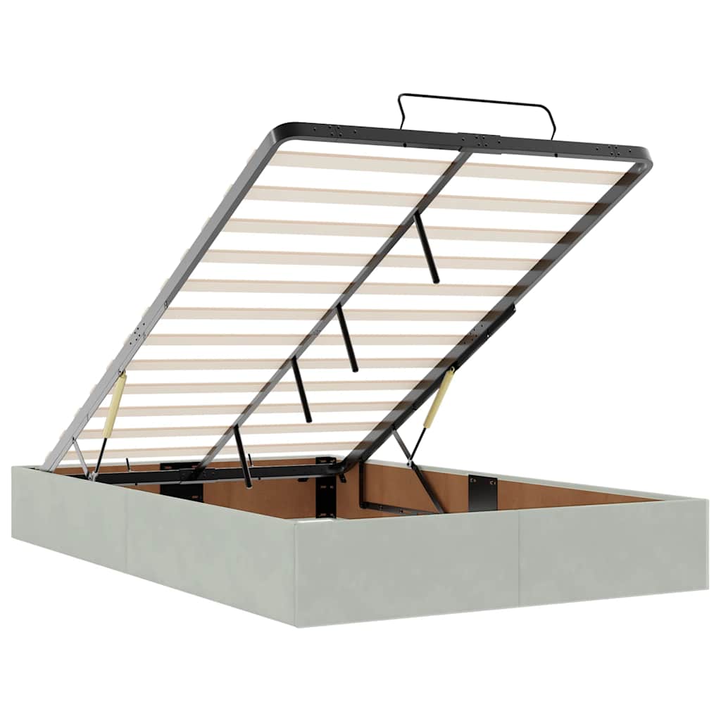 Struttura Letto Pouf con Materassi 120x200 cm Velluto - homemem39