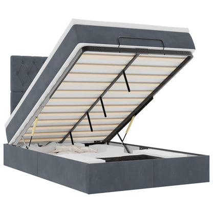 Struttura Letto Pouf con Materassi 120x200 cm Velluto - homemem39