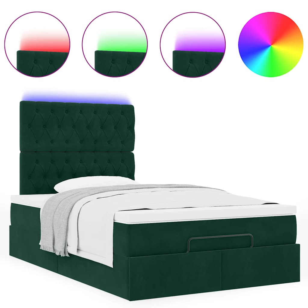 Struttura Letto Pouf con Materassi 120x200 cm Velluto | homemem39