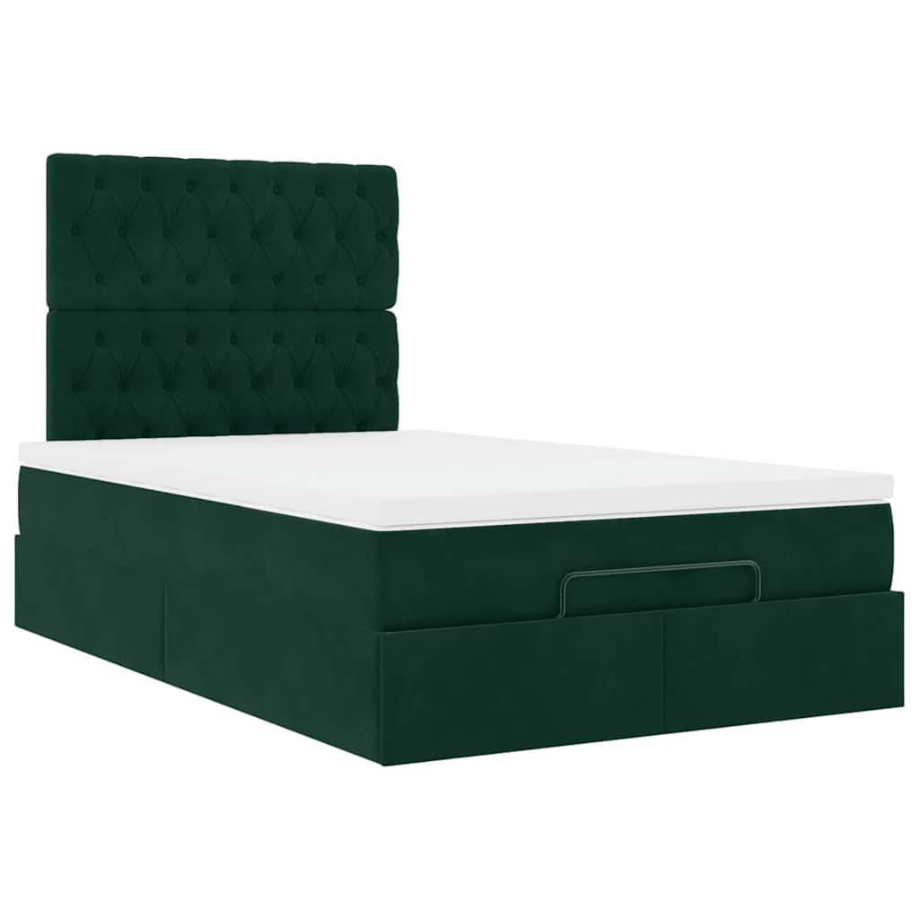 Struttura Letto Pouf con Materassi 120x200 cm Velluto | homemem39