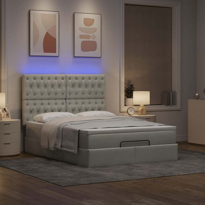 Struttura Letto Pouf con Materassi 140x190 cm Velluto | homemem39