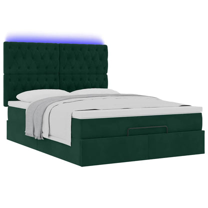 Struttura Letto Pouf con Materassi 140x190 cm in Velluto | homemem39